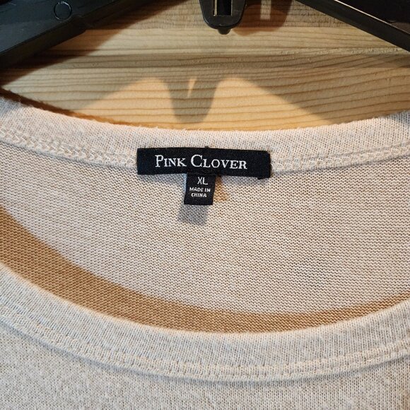 Pink Clover XL Colorblock Long Sleeve Top – Soft Lightweight Knit - Picture 4 of 5